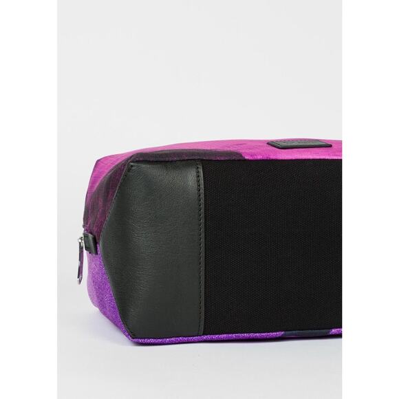 NWT $200 canvas & leather Photo Print Wash Bag / Dopp Kit. Yours for? - Picture 7 of 10